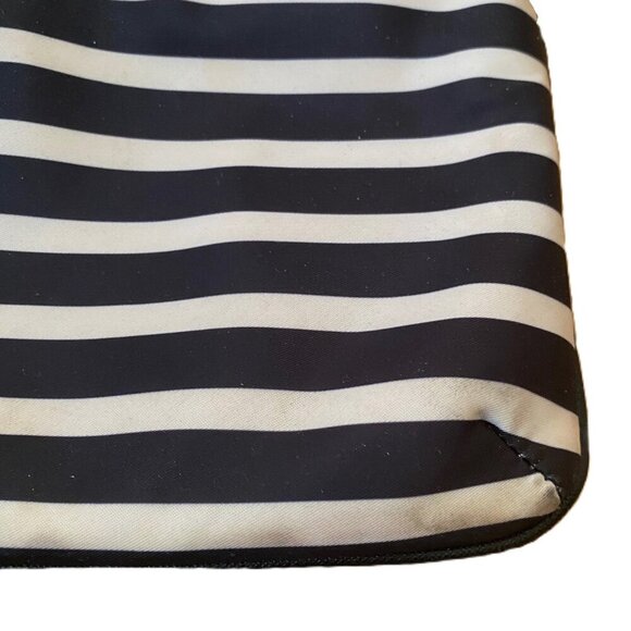 Kate Spade striped black and tan crossbody nylon purse bag - Picture 11 of 16